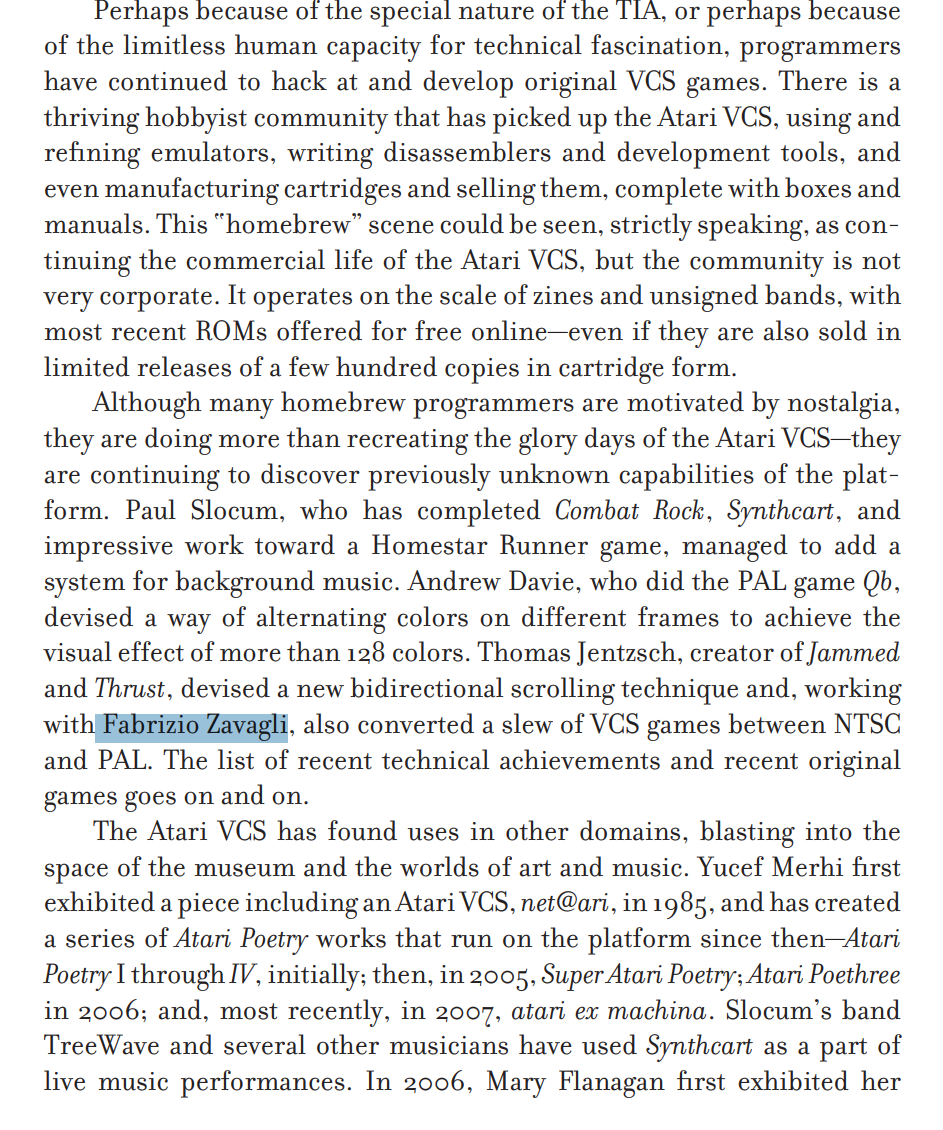 Racing the Beam - MIT book mention